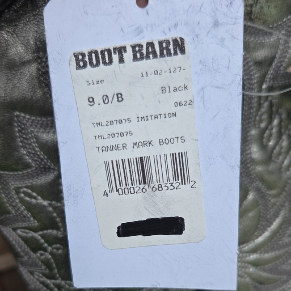 Mark Tanner Silver and Black Western Cowboy Boots NWT - Picture 10 of 11